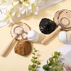 2Pcs 2 Colors PU Leather Keychain&nbsp;KEYC-CL0001-01
