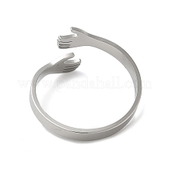 Non-Tarnish 304 Stainless Steel Cuff Rings&nbsp;RJEW-G299-04P