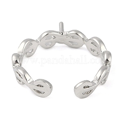 Brass Cuff Finger Ring Settings&nbsp;LS-KK-L219-15A-P