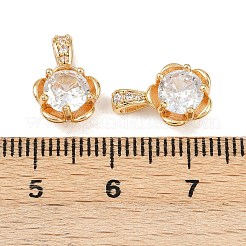 Brass Micro Pave Cubic Zirconia Charms&nbsp;KK-F906-01G