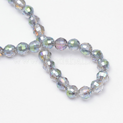 Electroplate Glass Bead Strands&nbsp;EGLA-R041-8mm-01