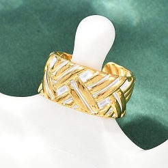 304 Stainless Steel Adjustable Enamel Cuff Rings for Women&nbsp;LS-RJEW-A074-06G