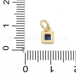 Brass Pave Cubic Zirconia Pendants&nbsp;KK-K368-13G-05