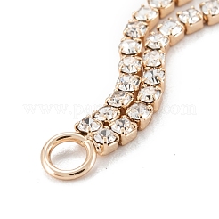 Brass Micro Pave Clear Cubic Zirconia Tassel Pendants&nbsp;KK-D063-01G
