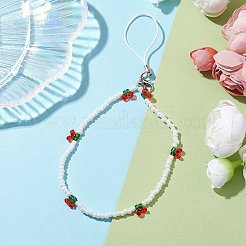 Glass Seed Mobile Straps&nbsp;HJEW-JM01898