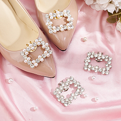 4Pcs 2 Style Plastic Imitation Pearl Shoe Decoration&nbsp;AJEW-PH0011-47