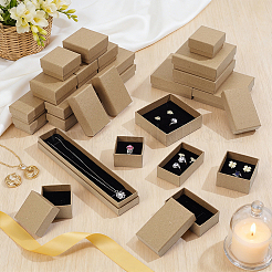 50Pcs 5 Styles Kraft Paper Cardboard Jewelry Boxes&nbsp;CBOX-NB0001-35
