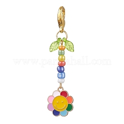 3Pcs Glass Seed Bead Pendant Decorations&nbsp;HJEW-MZ00052