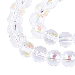 Transparent Electroplate Glass Beads Strands&nbsp;EGLA-Q132-6MM-01A-11