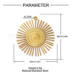 304 Stainless Steel Pendants&nbsp;STAS-OY016-26G