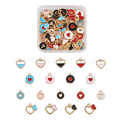 72Pcs 18 Style Alloy Enamel Charms & Pendants&nbsp;ENAM-CW0001-11