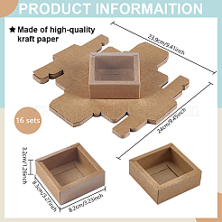 Kraft Paper Cardboard Gift Drawer Boxes&nbsp;CON-WH0085-129B