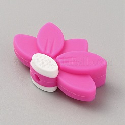 Lotus Food Grade Eco-Friendly Silicone Beads&nbsp;SIL-WH0019-22F