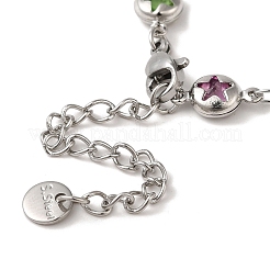 Brass Star Link Chain Bracelets&nbsp;BJEW-L685-08P