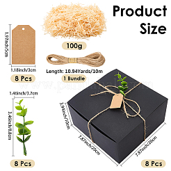 8Pcs Square Folding Kraft Paper Mailer Boxes&nbsp;CON-CP0001-018B