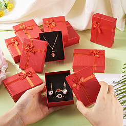 Rectangle Paper Jewelry Set Storage Boxes with Bowknot&nbsp;CON-TAC0014-04D