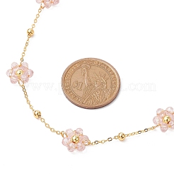 Flower Glass Beads Necklace&nbsp;NJEW-JN04937