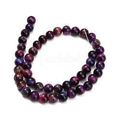 Natural Tiger Eye Beads Strands&nbsp;G-F591-18-8mm-10