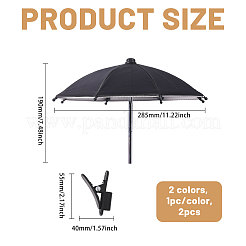 2 Bags 2 Colors Mini Polyester & Alloy Umbrella&nbsp;AJEW-CA0005-44