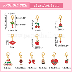 Red Series Stitch Markers&nbsp;HJEW-AB00196