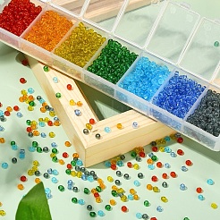 1400Pcs 7 Colors Glass Seed Beads&nbsp;SEED-YW0001-81