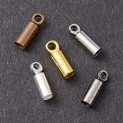 50Pcs 5 Colors Brass Cord Ends&nbsp;KK-YW0002-12
