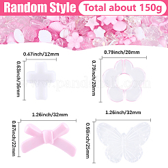 150G Transparent & Opaque Acrylic Beads&nbsp;TACR-SP0001-38A