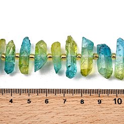Electroplated Natural Quartz Crystal Beads Strands&nbsp;G-F800-D12