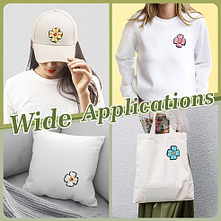 36Pcs 6 Styles Polyester & Plastic Computerized Embroidery Sew on Ornament Accessories&nbsp;DIY-FG0010-62
