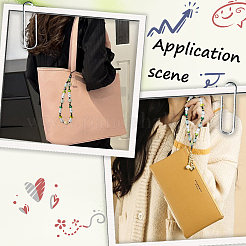 2Pcs Resin Beaded Mobile Phone Lanyard Wrist Strap&nbsp;HJEW-GF0001-47A