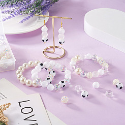 160Pcs 10 Style ABS Plastic Imitation Pearl Beads & Transparent & Opaque Acrylic Beads&nbsp;FIND-SW0001-31