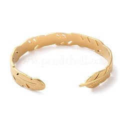 304 Stainless Steel Cuff Bangles for Women&nbsp;LS-BJEW-K263-05G-07