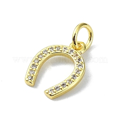 Brass Micro Pave Claer Cubic Zirconia Charms&nbsp;KK-H475-44G