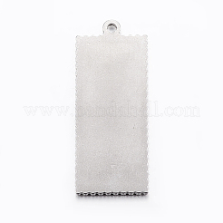 Tarnish Resistant 304 Stainless Steel Pendant Cabochon Settings&nbsp;STAS-E421-028P