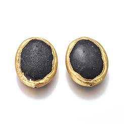 Natural Black Fossil Beads&nbsp;G-F633-14A