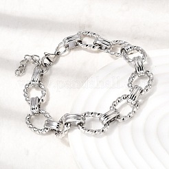 304 Stainless Steel Link Chain Bracelets for Women Men&nbsp;BJEW-L720-02P