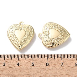 Rack Plating Brass Locket Pendants&nbsp;KK-F090-03LG