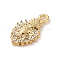 Rack Plating Brass Cubic Zirconia Pendants&nbsp;KK-S380-43G