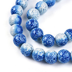 Transparent Baking Paint Glass Beads Strands&nbsp;DGLA-N009-10mm-07