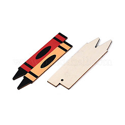 20Pcs Back to School UV Single Face Printed Wood School Supplies Pendant Decorations&nbsp;WOOD-N020-03