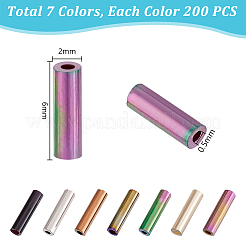 1400Pcs 7 Colors Glass Bugle Beads&nbsp;SEED-PH0002-14