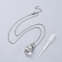 Handmade Bumpy Lampwork Perfume Bottle Pendants&nbsp;NJEW-F251-10P