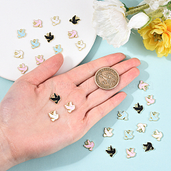 80Pcs 4 Colors Zinc Alloy Enamel Charms&nbsp;PALLOY-CJ0001-151