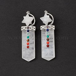 Chakra Themed Natural & Synthetic Mixed Gemstone Big Pendants&nbsp;G-L524-12P