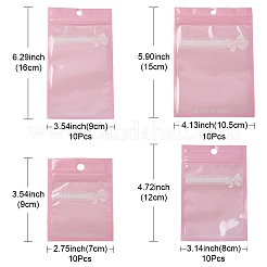 40Pcs 4 Styles Plastic Packaging Resealable Bags&nbsp;OPP-FS0001-04
