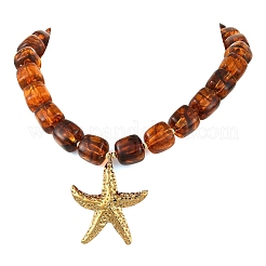 Ocean 304 Stainless Steel Starfish Pendant Necklaces&nbsp;NJEW-JN06478