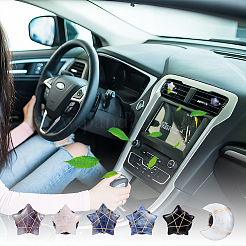 6Pcs Moon Star Natural Gemstone Car Air Vent Clips&nbsp;HJEW-OC00131