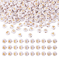 500Pcs 5 Style Plating Acrylic Beads&nbsp;PACR-BY0001-01