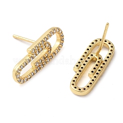 Rack Plating Brass Stud Earrings&nbsp;EJEW-C102-31G