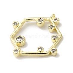 Brass Cubic Zirconia Pendant&nbsp;KK-Q793-06G